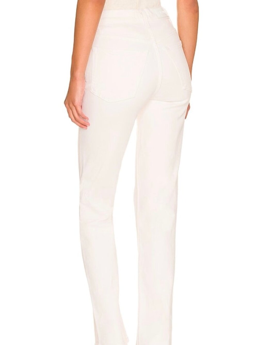 RE/DONE Straight Leg Denim Jeans Cream White NWT